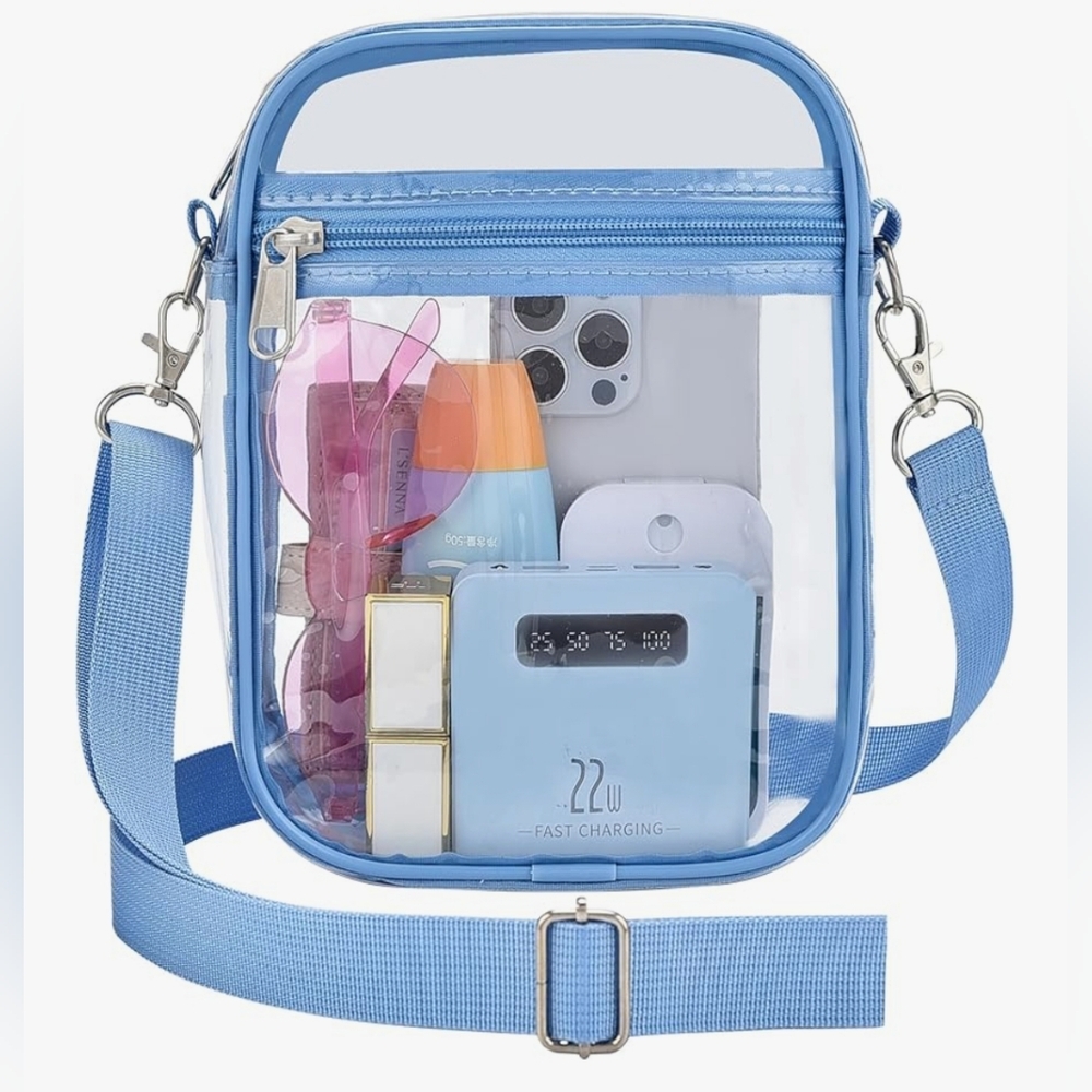 BNWT Small Clear Stadium Approved Crossbody Purse For Concerts,Games,Events Etc